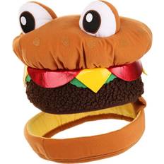 Headgear sale Fun Costumes Cheeseburger Costume Hat Jawesome Brown/Yellow/Red