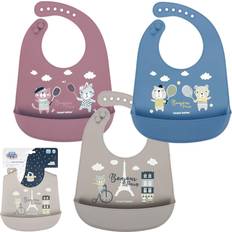 Baberos de comida Canpol babies Bonjour Paris Bibs babero Pink 1 ud