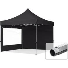 Svarta - Vindtät Tält Toolport Professional Aluminum With Side Parts Quick Tent 3x3m