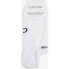 Calvin Klein Ensfarvet Strømper Calvin Klein Leanne Coolmax Gripper Liner Socks - White