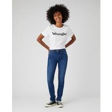 Femme - Jaune Jeans Wrangler Jean - Bleu Denim