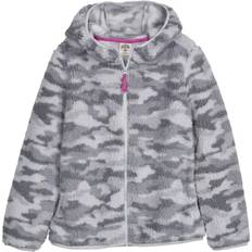 Gray Fleece Jackets Children's Clothing Outdoor Kids Cozy Fleece Full-Zip Hoodie for Grey Camo