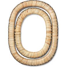 Noir Sous-verres Ferm Living Weave Aus Rattan Und Mangoholz 2er-Set (Set De 2) Sous-verre