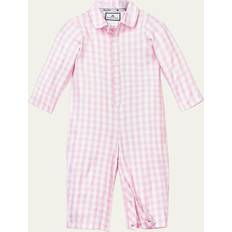 Girls - Purple Bodysuits Petite Plume Girl's Short-Sleeve Gingham Romper, Newborn-24M PINK 12-18 MONTHS