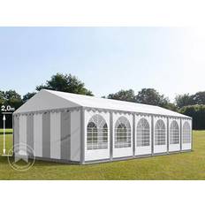 Bundramme til partytelt Toolport 6x12m, Partytelt, PVC-teltdug, grå-hvid, bundramme