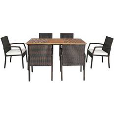 Goplus 7PCS Patio Dining Set