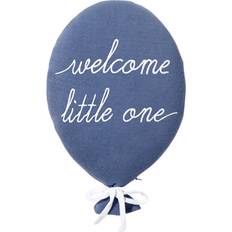 Nordic Coast Company Baby Dekokissen Ballon Blau Welcome Little One Blu