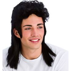 Black Short Wigs Wicked Costumes 1980's mullet redneck hillbilly southern hairstyle wig black