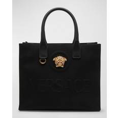 Versace Totes & Shopping Bags Versace La Medusa Mini Canvas Tote Bag GOLD