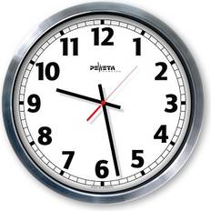 Clocks Peweta Jumbo Funkuhr Alu.mattsilber Wall Clock 50cm