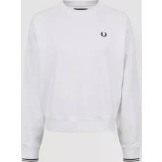 Fred Perry White Jumpers Fred Perry Women's Tipped sweatshirt in white