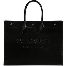 Saint Laurent Tote Bag & Shopper tasker Saint Laurent Rive Gauche Brushed Leather Tote Bag Black 01