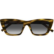 Saint Laurent Elegant Hawaiiansk Palme Solbriller - Brun