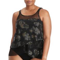 Polyester Tankinis Miraclesuit Haut de Maillot de Bain Tankini Mirage Armatures Iridium - Noir/Argent