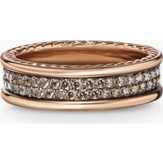 David Yurman Brown Rings David Yurman Men's Streamline Two-Row Diamond Band Ring COGNAC DIAMOND