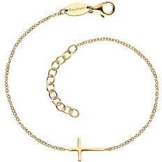 Angel Whisperer Cross Bracelet - Gold