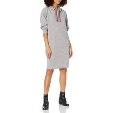 Tommy Hilfiger Women Sweaters Tommy Hilfiger Plus Womens Hooded Ribbed Sweatshirt Dress