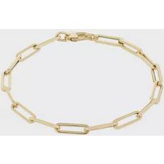 Oro Pulseras Royal Chain Women's 14K Yellow Gold Paper-Clip Chain Bracelet Yellow Yellow