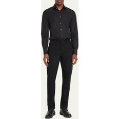 Leather - Men Pants Zegna Men's 5-Pocket Pants BLACK SOLID