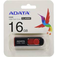 Adata Memory Cards & USB Flash Drives Adata ADATA USB Memory 16GB USB2.0 Sliding Black AC008-16G-RKD