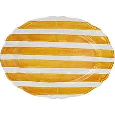 Yellow Serving Platters & Trays Vietri Amalfitana Stripe Oval Serving Dish