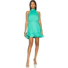 Midi Dresses - Turquoise Women's Amiri Pleated Halter Minidress Atlantis Atlantis