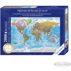 Close Up Weltkarte Puzzle 2000 Teile MAPS IN MINUTES