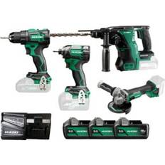 Hikoki Skruemaskiner Hikoki 18V KC18DEWHZ DS18DE+WH18DC G18DBL DH18DBL 3x5.0Ah