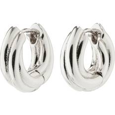 Plaqué Argent Boucles d'oreilles Pilgrim EDEA recycled chunky huggie hoops sølvbelagt