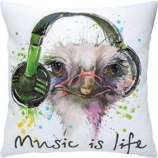Adlibris Broderisett putetrekk med trykk music is life 40 x 40 cm RTO