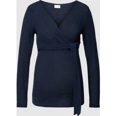 Maternidad y Lactancia Mamalicious Annette Maternity & Nursing Jersey Top, Navy Blazer