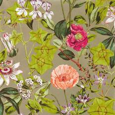 Wallpapers Clarke & Clarke Passiflora Mulberry/Gilver W0143/03