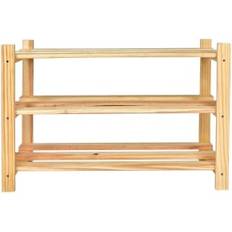 Wickes 3 Tier Pine Shoe Rack