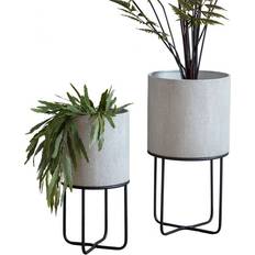 Crossland Grove Brixton Metal Planter Set Of 2