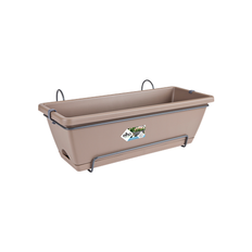 Beige Plantekasser Elho Barcelona Allin1 50cm Balcony Planter