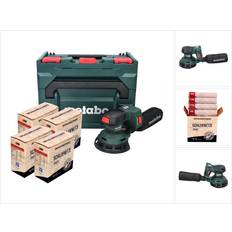 Metabo Batterie Ponceuses Orbitales aléatoires Metabo SXA 18 LTX 125 BL Ponceuse Orbitale Sans Fil 18 V 125 mm (600146840) + 4x Set