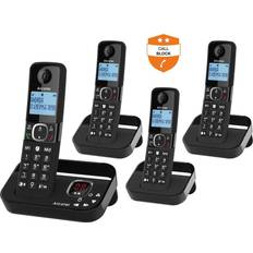 Alcatel F860 Voice TAM ATL1427554 Cordless Phone Quad Handsets, Black