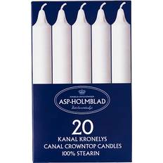 Asp-Holmblad Dinner White Stearinljus 20cm 20st