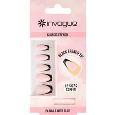 Invogue French Tip Coffin Nails Pack