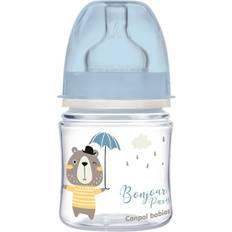 Maschinenwaschbar Saugflaschen Canpol babies Bonjour bottle 0m Blue 120 ml