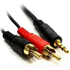 Target Jack to 2 RCA Plug M + 2m Black OEM Cable