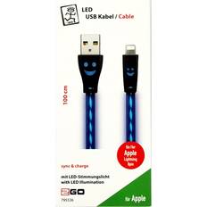 USB-opladerkabel sw 100cm lys.