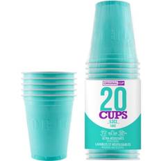 Blå Plastikkrus Original Cup Turkise 20-stk