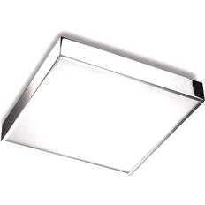 Bianco Lampade da finestra Pujol Iluminación Plafoniera LED Quadrata Apolo IP20 - Cromo, Bianco Satinato Lampada da finestra