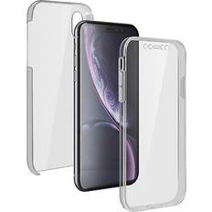 Apple iPhone XR Coques de téléphone portable Avizar Coque iPhone XR Protection 360 Silicone Polycarbonate Transparent Blanc