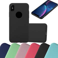 Cadorabo TPU Candy Cover iPhone XR Smartphone Hülle, Blau