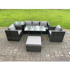 Garden & Outdoor Furniture Fimous 6 Wicker Garden Outdoor Lounge Set