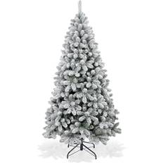 Outdoor Living Premium Snow Filled Grand Fir Green Christmas Tree 180cm