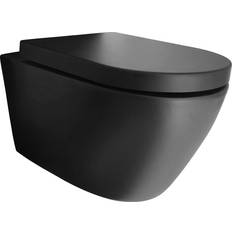 toiletskål B-8030 sort + softclose-sæde