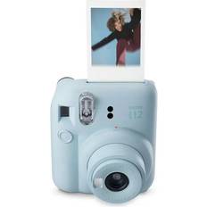 Argos Instax mini 12 instant camera design and simply twist to turn on and off blue